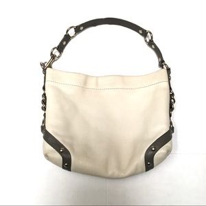 Coach Carly Ivory/cream leather hobo purse